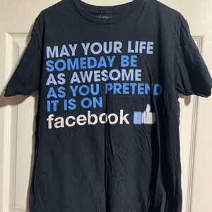 JEM Black Short Sleeve Tee with Eye-Catching Text